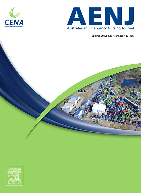Go to journal home page - Australasian Emergency Nursing Journal